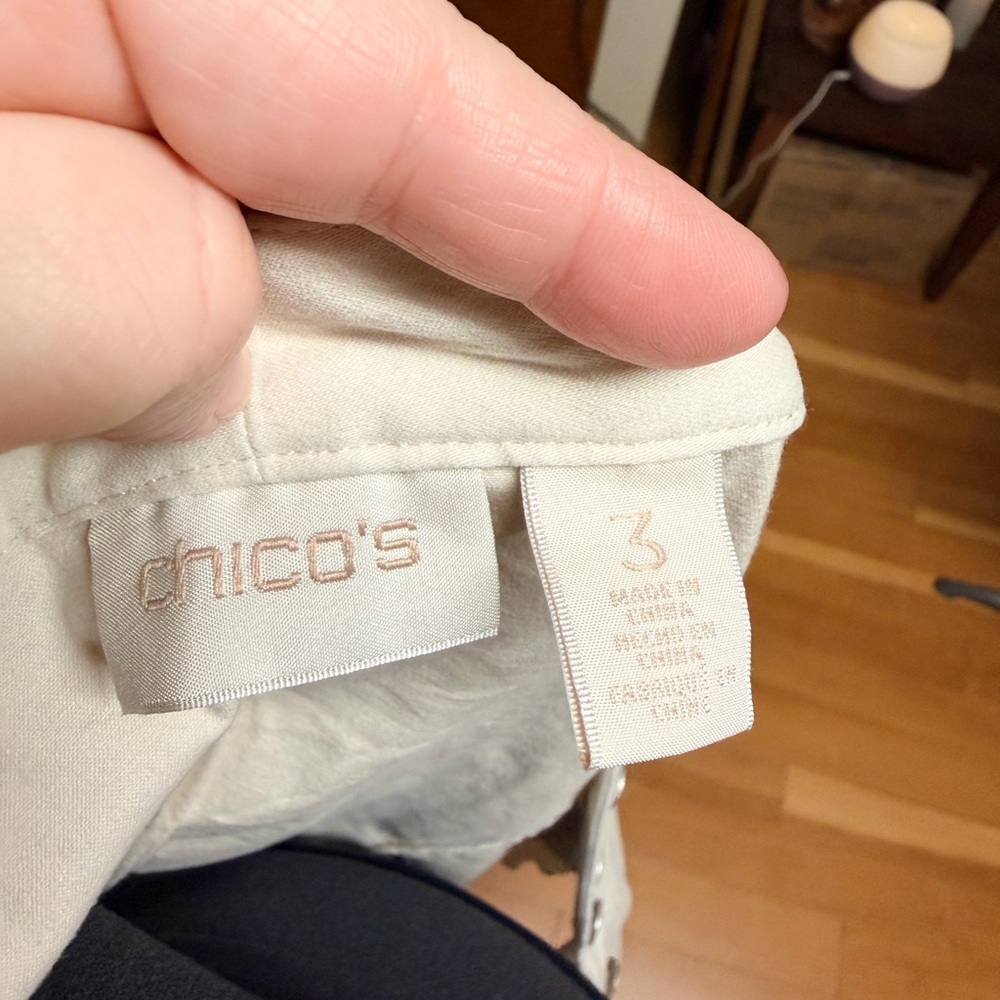 Chico's Ruffle Romance Open-Front Blazer - Picture 6 of 7
